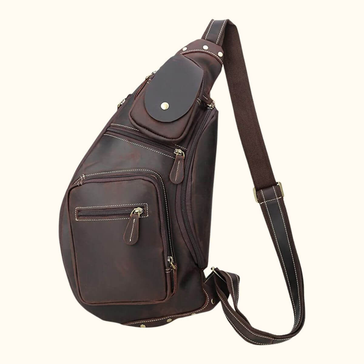 Mens Leather Cross Body Sling Bag for Outdoor Adventures – Western Leather  Goods