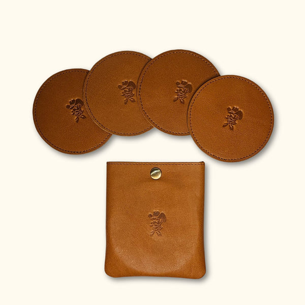 Saddle Ridge - Leather Coaster Set