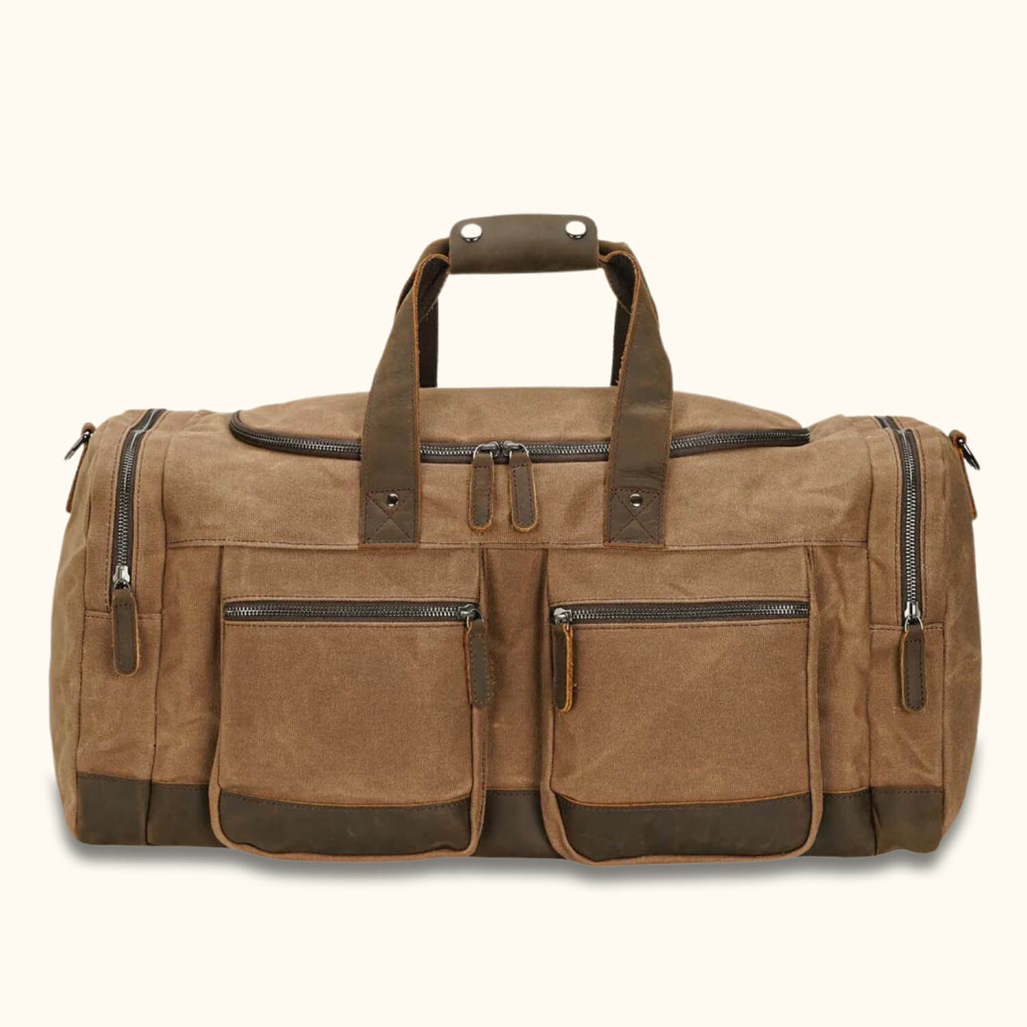 The Weekender - Waxed Canvas Leather Duffel – Western Leather