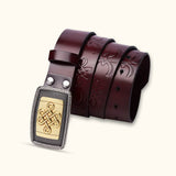 The Old Fashioned - Red Leather Belt - Stylish Belt with Genuine Red Leather