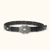 The Whiskey Blues - Black Western Leather Belt