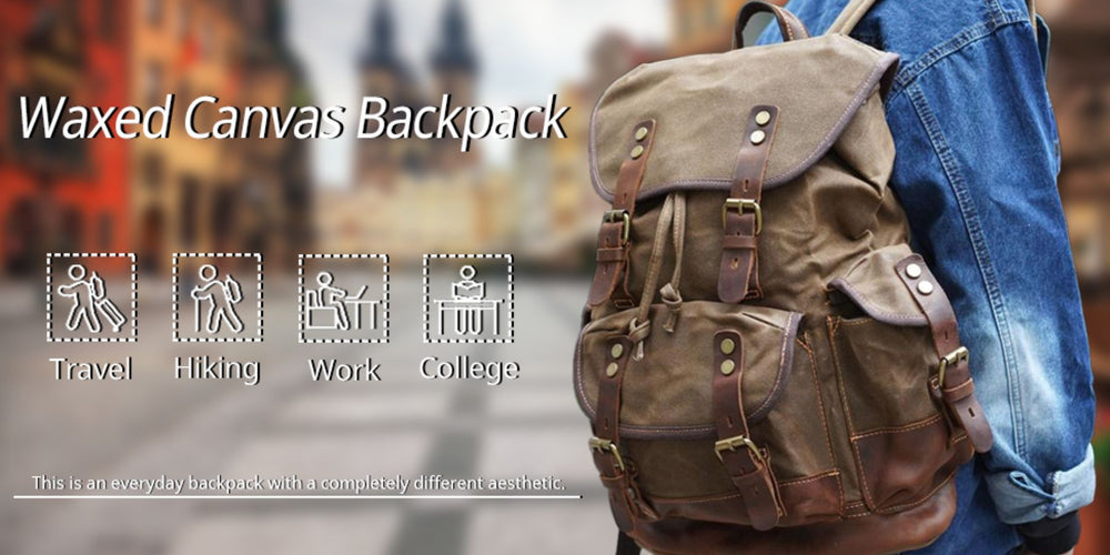 Travel canvas backpack
