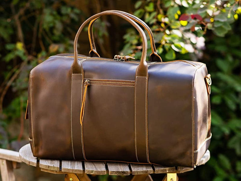 comfortable travelling leather bag