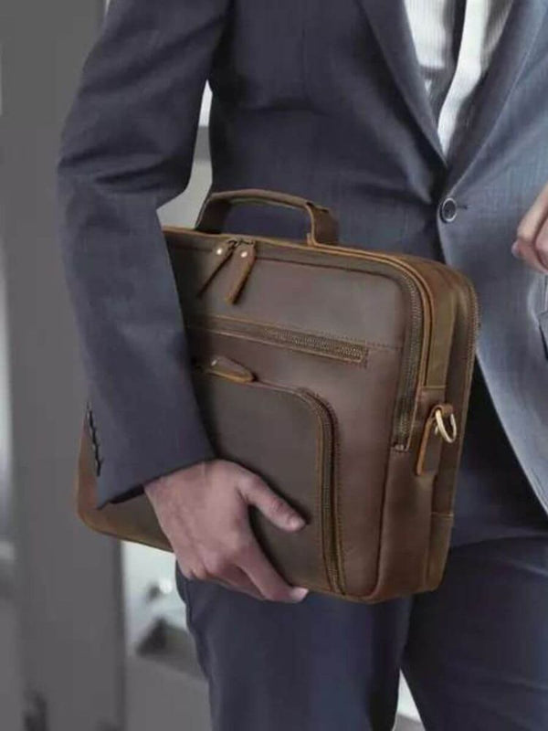 small leather briefcase