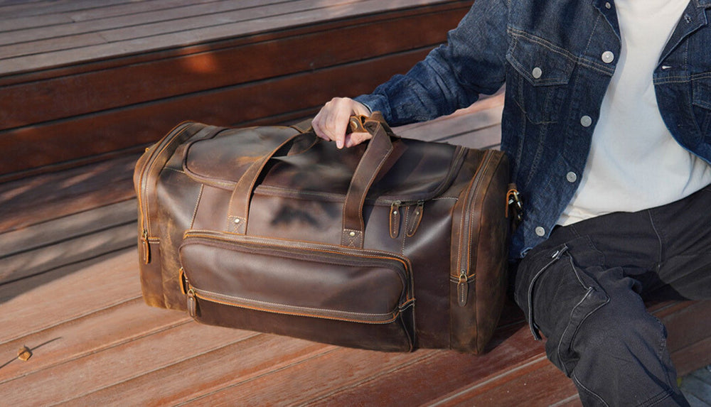 best leather travel duffle bag
