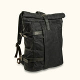 Black Motorcycle Canvas Backpack - Cruise the roads in style and comfort with this sleek and durable backpack, designed to complement your motorcycle journeys.