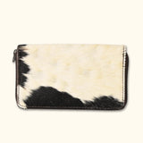 Back view of the Canyon Blossom Leather Wallet, showcasing smooth leather with intricate Western craftsmanship.