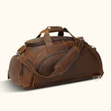 Experience the best of both worlds with a leather duffel backpack, where style and functionality seamlessly intertwine.