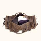 Stylish leather gym bag, seamlessly combining fashion and function for your active lifestyle.