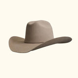 Front view of the Midnight Ridge Cowboy Hat in chestnut, emphasizing its classic western style with a Cattleman crown.