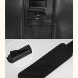 Premium leather duffle bag with integrated shoe compartment, uniting style and practicality for your travels.