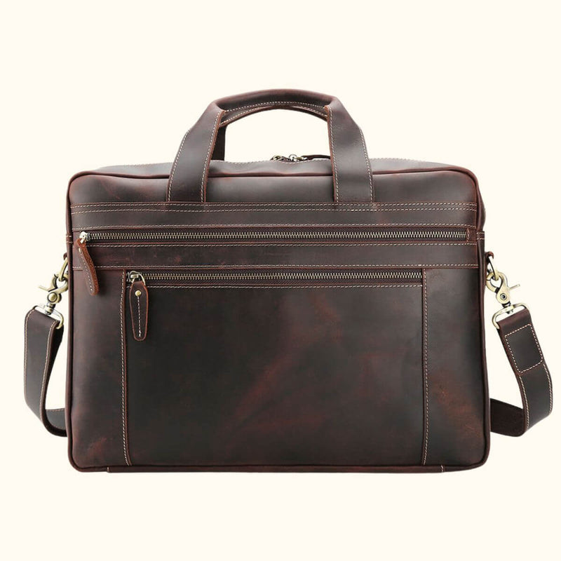 The Globe-Trotter – Men’s Leather Travel Briefcase