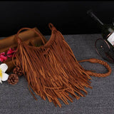 The Tassel Trail - Leather Tassel Crossbody Bag