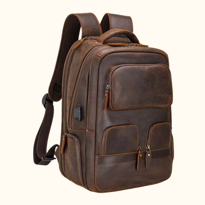 Online Leather Backpack