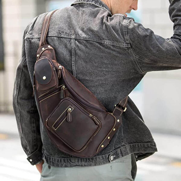 leather mens crossbody bag