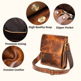 The Rustic Rambler - Brown Leather Messenger Bag