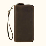 Dark Brown Genuine Leather Phone Wallet
