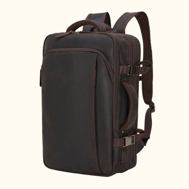 The Stetson Peak - Expandable Mens Leather Backpack