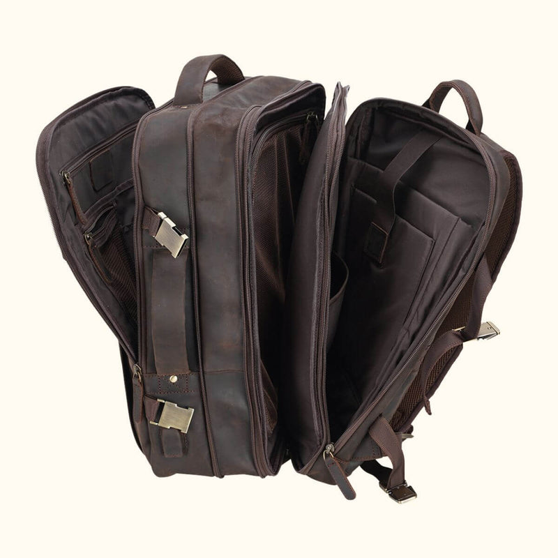online messanger leather bagpack