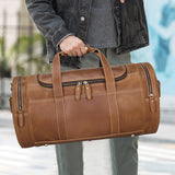 The Major - Leather Barrel Travel Bag