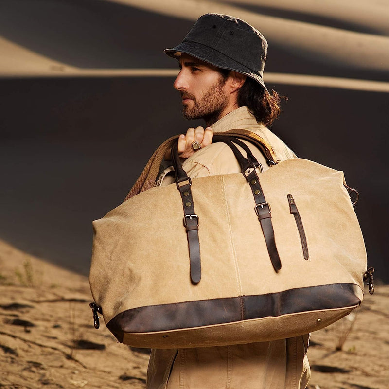 The Traveler's Haven - Waxed Canvas Carry on Bag