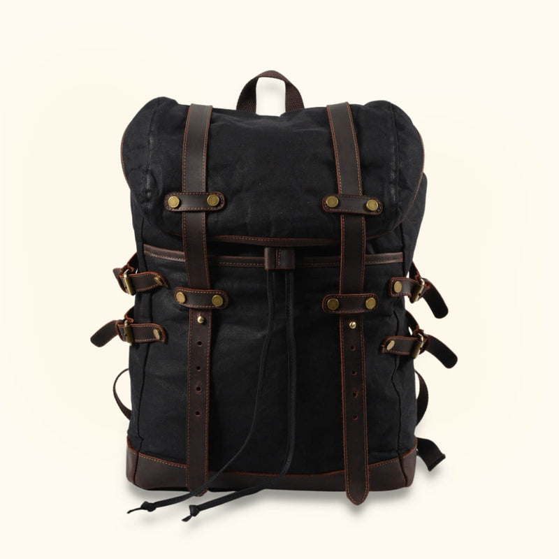 The Roamer: Vintage Canvas Hiking Backpack Green The Roamer: Vintage Canvas Hiking Backpack Green