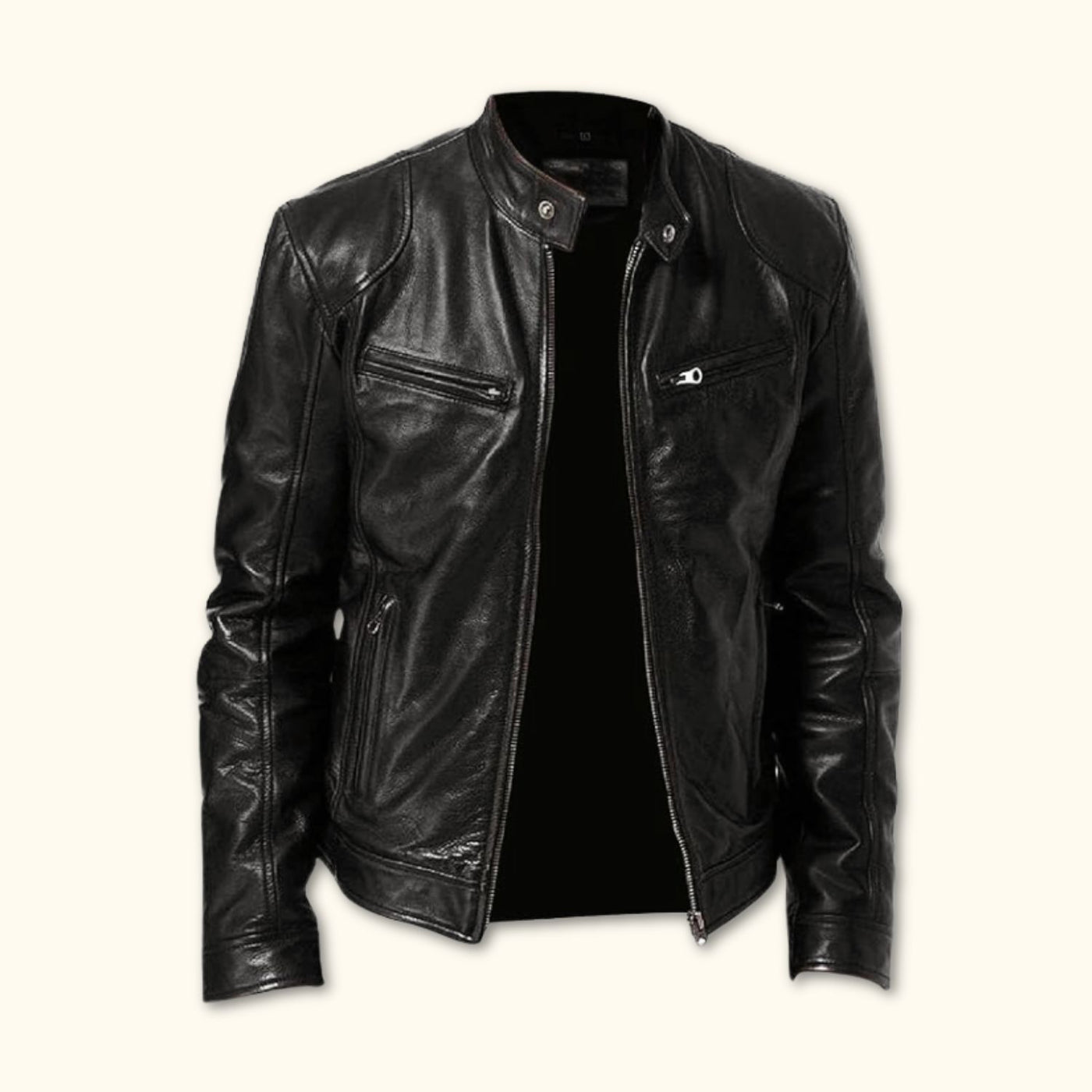 ジャケット・アウター Common divisor black leather jacket Ranger Heritage | Black Leather Jacket for Man | Classic Style