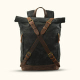 Black Waxed Canvas Rucksack - Embrace a sleek and rugged look with this black waxed canvas rucksack. Designed for durability and style, it features a spacious interior, adjustable straps, and a weather-resistant finish. Perfect for everyday use or outdoor adventures, this rucksack combines functionality and fashion effortlessly.