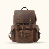 Brown Unisex Canvas Backpack - A classic and versatile choice for all genders, offering timeless style and dependable functionality.