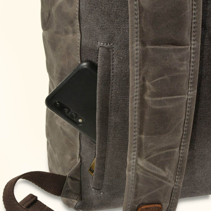 Canvas Backpack with Zipper - Stylish and functional backpack with a convenient zipper closure for secure storage