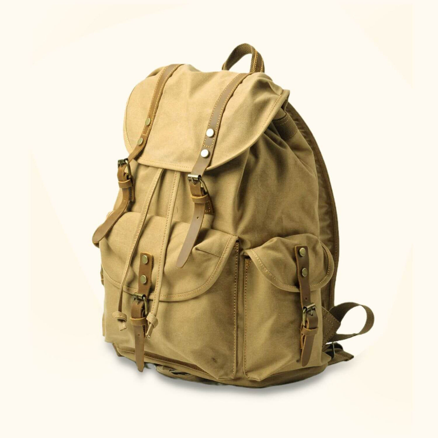 Canvas School Backpack: Vintage Style and Durability Gray