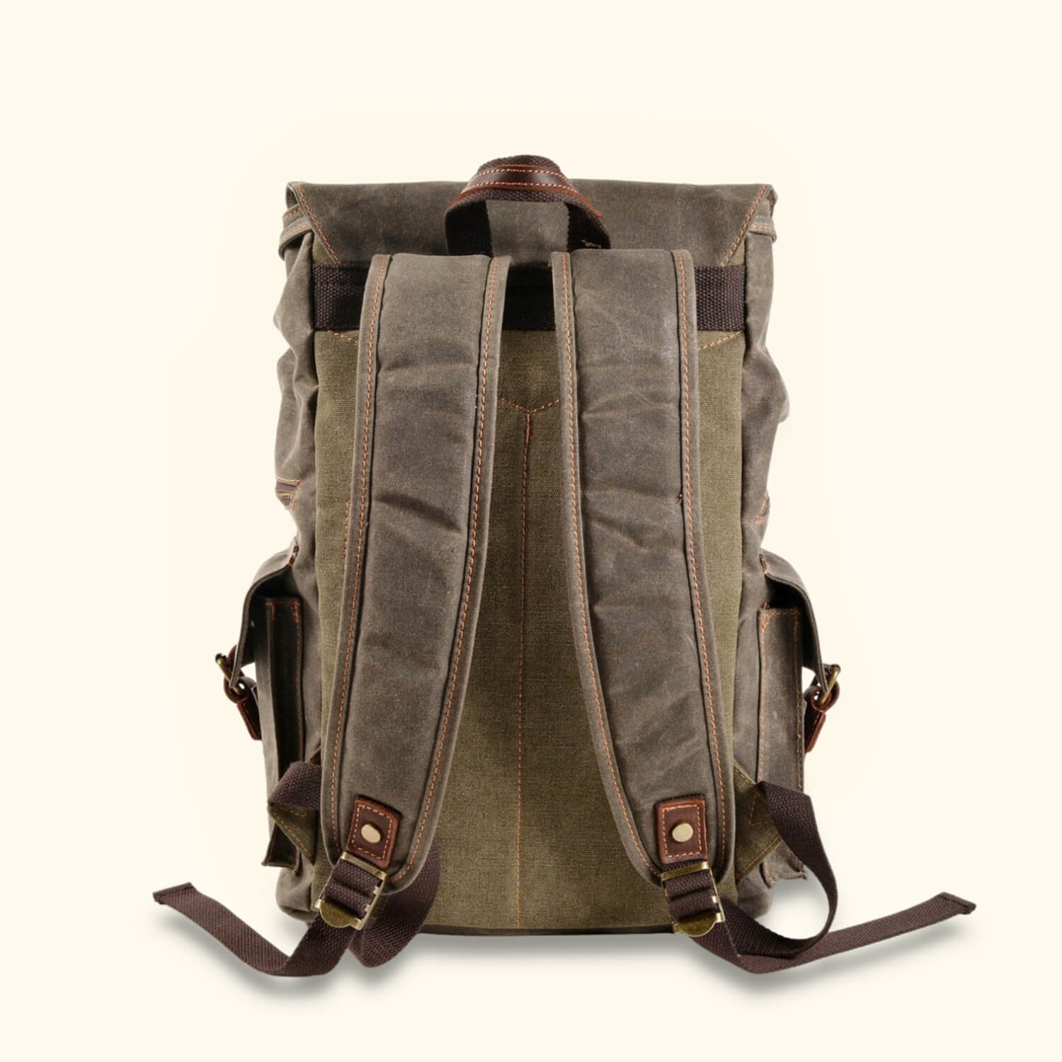 The Wanderlust" Canvas Travel Backpack: Vintage Style for Adventurous โ Western Leather Goods