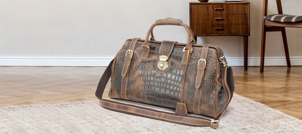 buy leather travelling bag online
