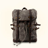 Gray Canvas Hiking Backpack - A reliable and stylish backpack, designed to accompany you on your hiking and outdoor journeys.