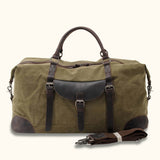 Nature-Inspired Green Canvas Weekender Bag – Explore with Earthy Style and Utility