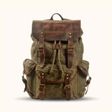 canvas leather backpack factory Waxed Canvas Leather Backpack
