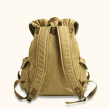 Khaki Canvas Laptop School Backpack - A sophisticated and practical choice for students, providing style and protection for your laptop.