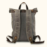 Roll-Top Backpack - Waxed Canvas - Discover the rugged charm of our roll-top backpack crafted with waxed canvas. This versatile backpack features a spacious main compartment, adjustable straps, and a secure roll-top closure. It's designed to withstand the elements and offers reliable functionality for everyday use, outdoor adventures, and travel. Embrace the timeless appeal of waxed canvas with this durable and stylish roll-top backpack.