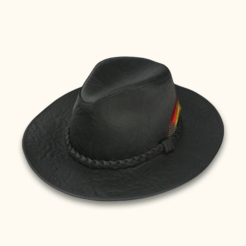 The Dude Crunch - Black Cowhide Cowboy Hat - Classic Western Style Hat