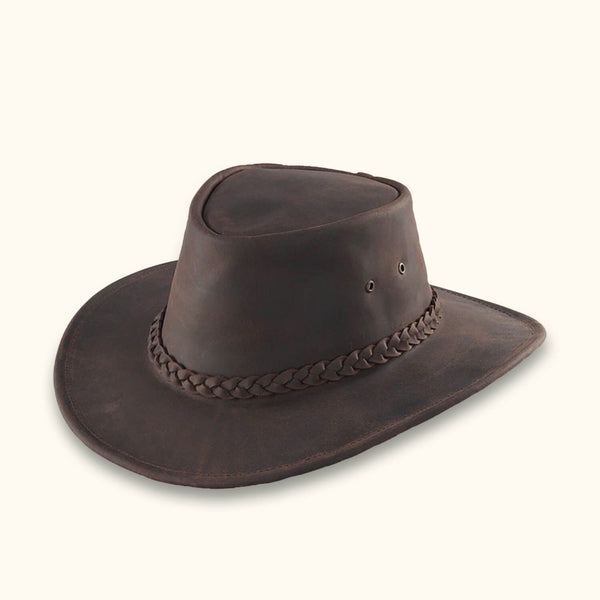 The Manitoba - Brown Western Leather Hat - Classic Cowboy Hat