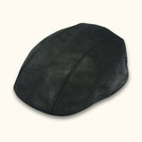 The Newport - Black Ivy Leather Cap - Stylish Western Headwear
