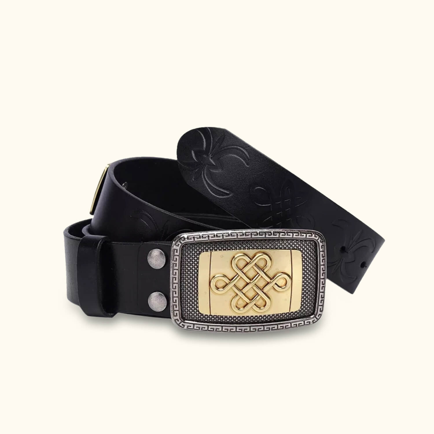 The Retro Rider - Men's Classic Leather Belt, 1.5" Wide, Made In USA By Amish Craftsmen - View #6
