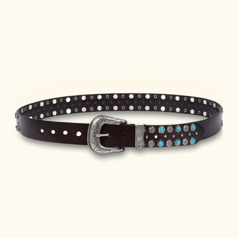 The Rodeo Queen - Luxury Brown Western Belt - Stylish Belt with Western-inspired Design and Elegant Accents