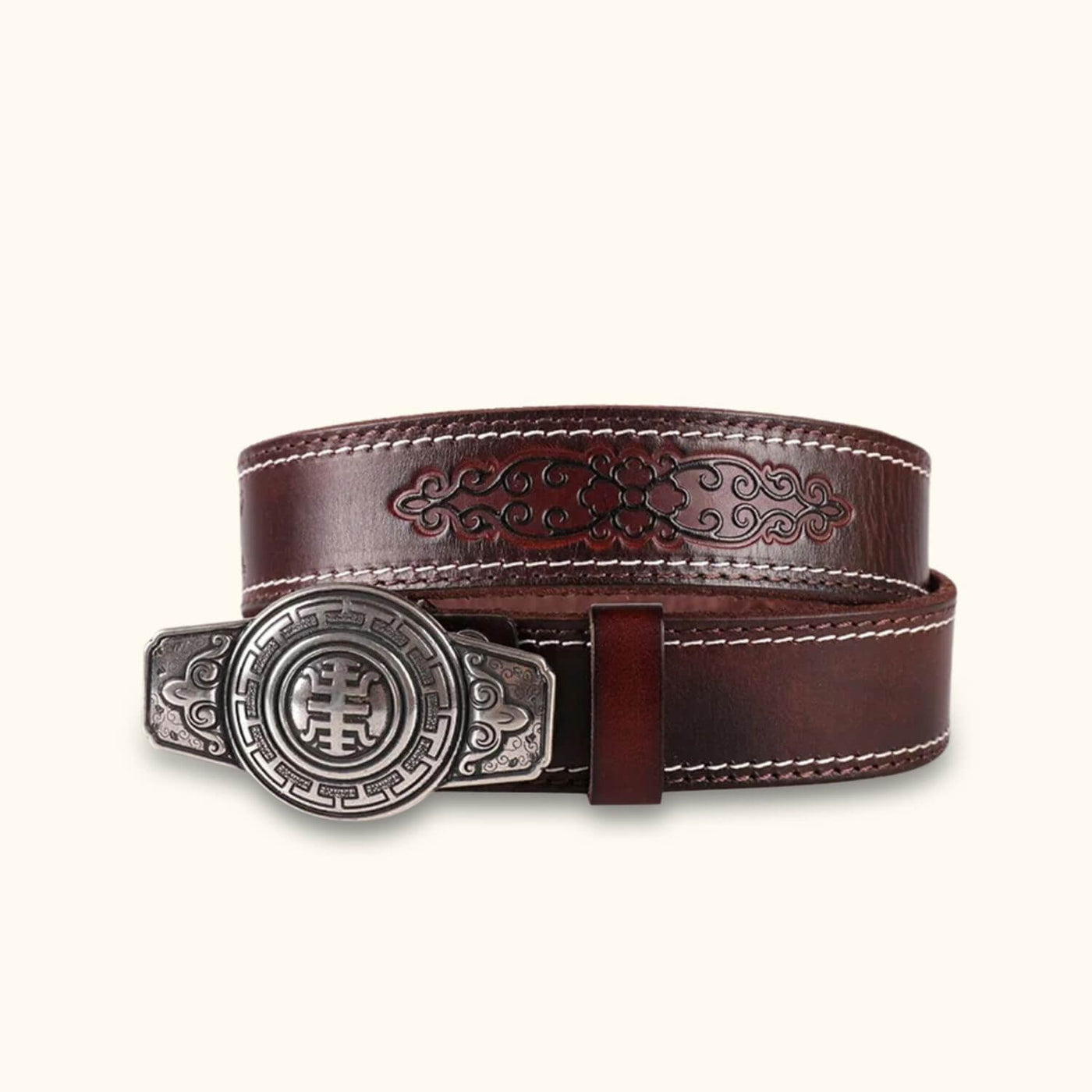 4492 Western Belts For Women Men With Buckle Cowgirl Cowboy Rodeo Brown RESISTANCE Western Cowboy Cowgirl Belt - Elegance for Plus  main image 3