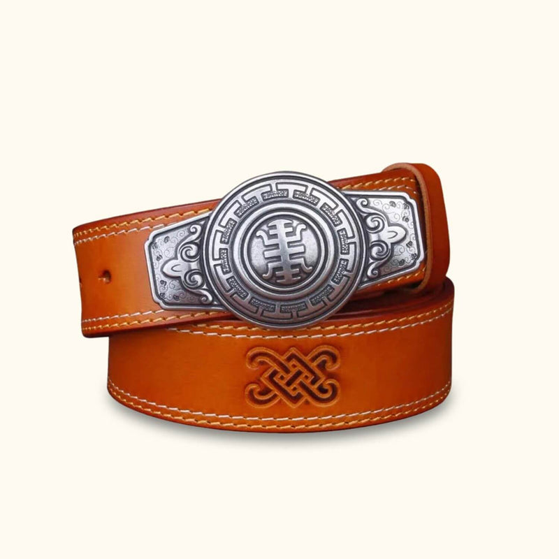 The Rodeo - Light Brown Cowboy or Cowgirl Belt - Western Belt with Authentic Rodeo-inspired Design and Light Brown Color
