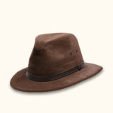 The Stallion - Brown Leather Safari Hat - Classic Outdoor Safari Hat for Men