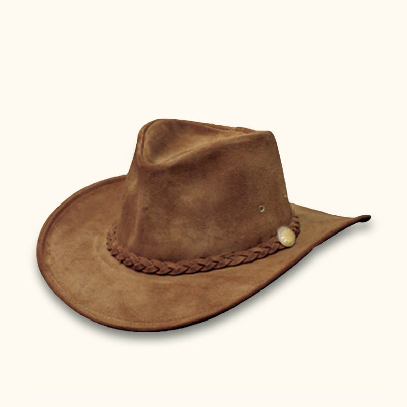 The Trailsman - Brown Suede Leather Walker Hat - Classic Suede Leather Hat for a Timeless Western Look