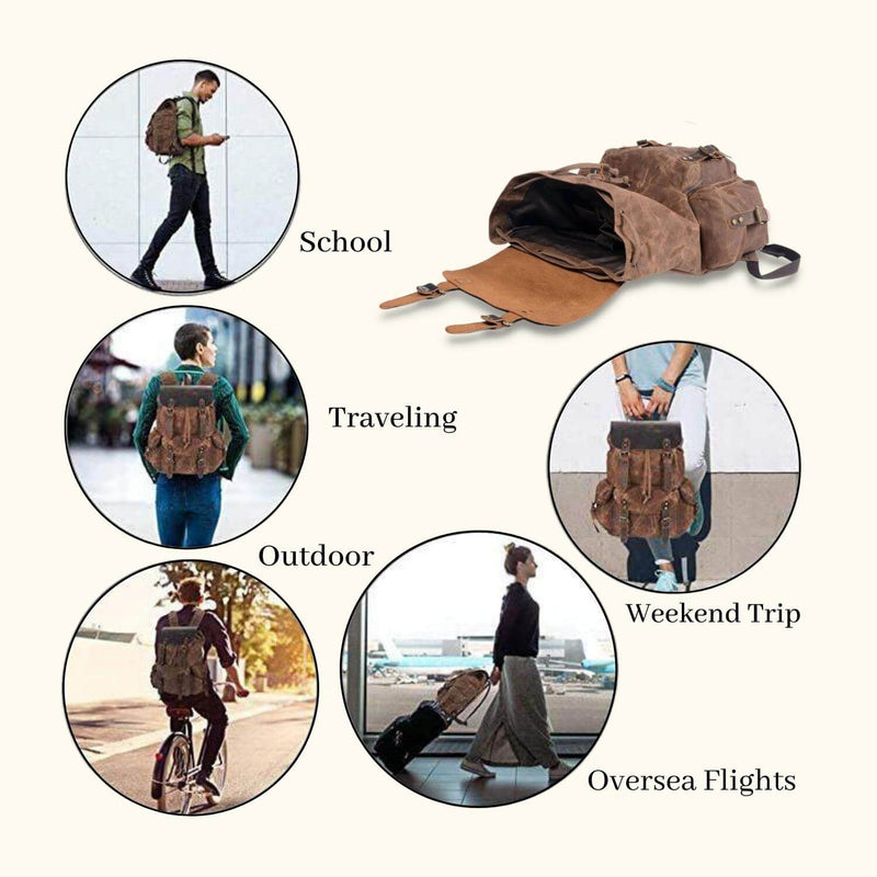 Travel Canvas Backpack - Experience the perfect companion for your adventures with this spacious and durable canvas backpack, designed to carry all your travel essentials in style.