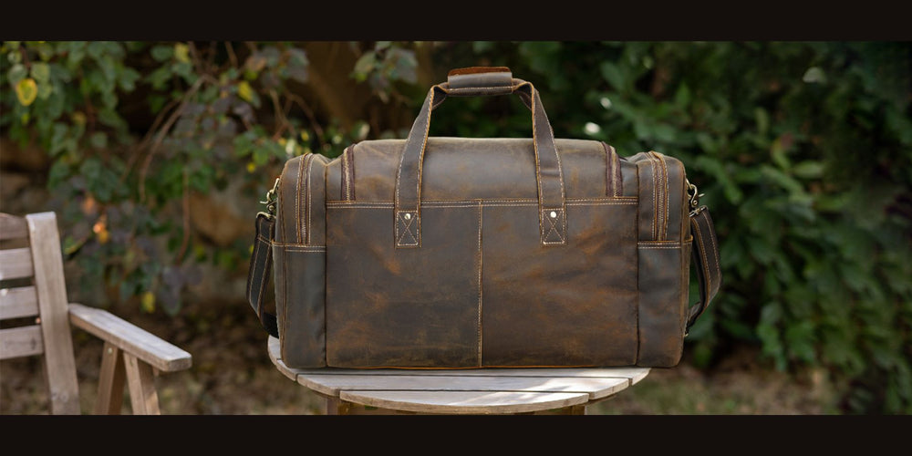 Travel leather bag