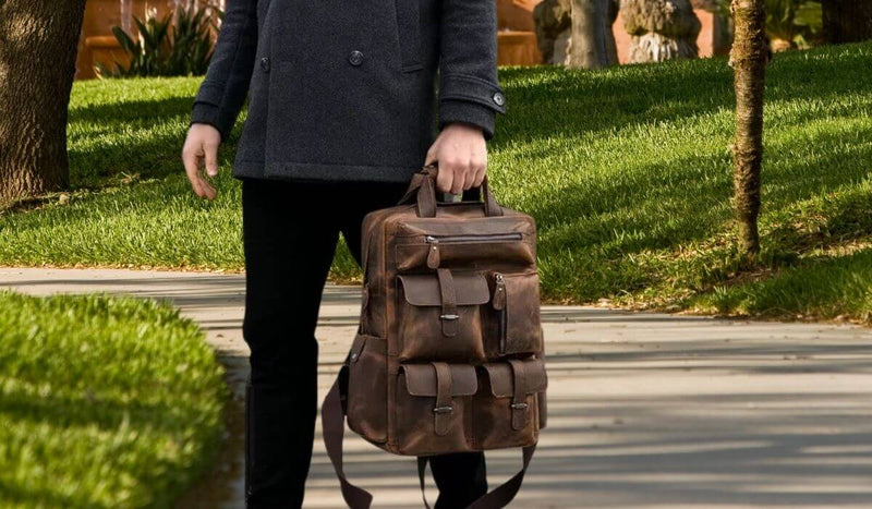 vintage leather saddle bags